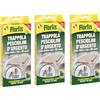 Flortis Trappola pesciolini d'Argento. Kit 3 unità di trappole per pesciolini Argento. Disinfestazione casa Anti pesciolini d'Argento. Esca Senza Veleno pronta all'Uso. Efficacia Trappola Fino 90 GG