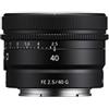 SONY FE 40mm f/2.5 G - SEL40F25G - GARANZIA UFFICIALE SONY ITALIA