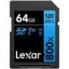 LEXAR 64 GB SDXC 800X 120MBs UHS-I