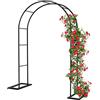 Xverycan Arco da Giardino per Rose Rampicanti Metallo, 188x230cm Arco Sostegno Supporto per Piante Rampicanti in Ferro Graticcio, Garden Pergola Per Decorazioni Nozze Esterni e Interni (Nero)