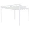 ARREDITALY Gazebo Pergola 3 x 4 m Pergolato Con Telo Bianco Impermeabile Retrattile Richiudibile Struttura In Acciaio Per Giardino Terrazzo Piscina Esterno