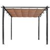 Outsunny Pergola da Giardino 3x4m con Telo Scorrevole e Pali in Alluminio - Outsunny