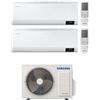 SAMSUNG Kit condizionatore 12000+9000 BTU dualsplit Samsung WindFree, unità esterna + 2 unità interne, AJ040TXJ2KG/U + AR12TXEAAWKNEU + AR09TXEAAWKNEU [13043]