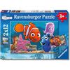 Ravensburger - Puzzle Bambini 3 Anni 2x12 Pezzi, Nemo - Puzzle 3 Anni, Include 2 Puzzle 24 Pezzi, Collezione Disney, Giochi Educativi, Idee Regalo