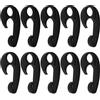 YINETTECH 10 ganci in plastica nera in PVC per copertura auto, copertura per teloni, ganci per rete da carico, rete elastica per camion, 90 x 52 mm