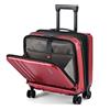 TydeCkare 16 Bagaglio a Mano con 2 Scomparti per Laptop, Valigia con Lucchetto TSA a Doppio Controllo, YKK, 4 Ruote Girevoli, per Di Lavoro, Rosso Vino