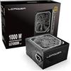 LC-POWER 1000W PSU - Alimentatore 1000 Watt ATX 3.0 and PCIe 5.0 per PC Gaming - Certificato 80 Plus Gold - Completamente Modulare - Ventola FDB da 120 mm Silenziosa - Cavi Neri Piatti