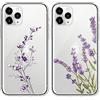 ZhuoFan 2 Pezzi Cover Per Samsung Galaxy A40 5,9, Custodia fiore lavanda Ultra Slim TPU Morbido con Disegni Pattern Antiurto Bumper Phone Case Protettiva per Samsung A40