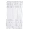 Madison Park WIN40-140 Tende per finestre in voile con tasca per bastone, per soggiorno, cottage country, con volant, tinta unita, 127 x 213 cm, confezione da 1 pannello