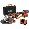 AEG Smerigliatrice elettrica mola angolare 230 mm batteria 18V brushless 6.0 ah AEG