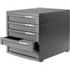 Han 1505-191 - Cassettiera con 5 cassetti chiusi, colore: grigio scuro