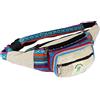 Himalayan Marsupio in Tessuto di Canapa Multifunzionale Fatto a Mano in Nepal Design Etnico Casual Borse con 3 Chiusure a Cerniera Taglia Unica Tracolla Regolabile (Multicolore), beige, Talla única
