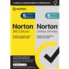 Norton 360 Deluxe con Norton Utilities Ultimate | 5 Dispositivi | 1 Anno