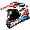 Ls2 Casco Moto Adventure Ls2 MX702 PIONEER 2 NAMIB Bianco Blu Ro