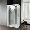 Novellini Box Idromassaggio Skill A 120x100 - Altezza Piatto Doccia : H 12.5 - RUBINETTERIA: Miscelatore Meccanico - Finitura Struttura : Bianco Lucido - Finiture Fasce Interne : Bianco Morbido