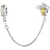 Yapamu Catena di sicurezza ape per bracciale Pandora-925 argento sterling Clip Lock Stopper Charm Spacer Beads per bracciali Charms
