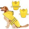 HBSFBH Impermeabile per Cani, Cappotto Impermeabile per Cani con Cappuccio, Impermeabile Riflettente per Cani, Antipioggia Regolabile per Cani, Ultraleggero Cappotto impermeabile per cani, Giallo (M2)