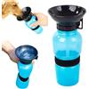 Generico Borraccia Acqua Portatile Dispenser 500ml. Cani Gatti Animali Domestici Grandi Piccoli Passeggiata Trekking Escursione Vacanza Tappo Sicurezza Anti Goccia Inclinazione Adatta Borsa Zaino Valigia