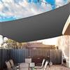 UIRWAY Vela Ombreggiante 2 x 3 m Rettangolare Tenda Parasole,Traspirante,95% Protezione UV per Giardino, Patio, Pergola, Cortile - Anthracite