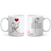 PHOTOCITY Coppia di tazze amore - personalizzabili con i nomi - idea regalo per l' innamorato - San Valentino - set di tazze per la coppia (Romeo e Giulietta)