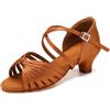 VCIXXVCE Bambina Scarpe da Ballo Latino Americano Donna Punta Aperta Salsa Ballroom e Bachata Pratica Scarpe Ballo Tacco 4 cm, 34 EU