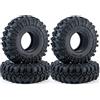 Runup 4 pezzi di cerchioni da 2,2 pollici, 137 mm * 49 mm di gomma per RR10 TRX4 Axial SCX10 II 90046 1/10 RC Rock Crawler Car