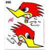 4R Quattroerre.it Adesivi Sticker Picchio, 14 x 16 cm