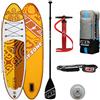 JBZ JBAY.ZONE JBAY.ZONE Kame H1, Tavola Stand Up Paddle Gonfiabile per Principianti, con Pompa a Doppia Azione, Pagaia Regolabile e Borsa Incluse, Strato Antiscivolo, Design Maori, Fino a 120kg, 297x76x15 cm