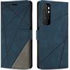 SONWO Cover per Xiaomi Mi Note 10 Lite Custodia, Flip Caso in PU Pelle Case Cover Premium Portafoglio Custodia per Xiaomi Mi Note 10 Lite, Supporto Stand, Slot per Schede, Blu