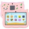 PRITOM Tablet per bambini da 7 pollici con WiFi, 32 GB ROM, 2 GB RAM, Bluetooth, controllo bambini, app preinstallate, giochi, apprendimento, tablet educativo per bambini con caso, rosa