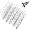 DETERMONDO Dissuasori per Piccioni con Base in Acciaio 6 metri di Copertura Inox Scaccia Piccioni 24 pezzi da 25 cm Dissuasore per Piccioni per Tetto Balcone o Grondaie