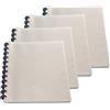 TUKA-i-AKUT 4pz A4 PP Portalistino con Rilegatura Anelli, Buste Trasparenti, Per Presentazione e Archiviazione di Documenti, Libro di Presentazione, per Ufficio Casa Scuola. Grigio TKD8029 Grey