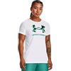 Under Armour Live Sportstyle-Maglietta a Maniche Corte con Scollo Rotondo Felpa, Bianco, S Donna