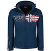 Geographical Norway Trusty Men - Softshell Uomo Impermeabile Con Cappuccio - Abbigliamento Giacca Vento Tattica Outdoor - Escursionismo - Trekking Autunno Invernale Primavera (Nero M)