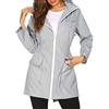 XTBFOOJ Giacca Impermeabile Donna Trekking capotto di Invernale Corto Incappucciato Jacket Windproof Outdoor Coat Plus Women's Coat Giacca Rossa Giacca Jeans Giacca Donna Elegante Blu