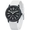 PINDOWS Orologi da polso analogici al quarzo da donna con cinturino in silicone per ragazze, signore, studentesse, facili da leggere, impermeabili.