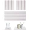 HAOXYO 3PCS Sottobicchieri in Terra Di Diatomee Assorbenti,Vassoio per Sapone Asciugatura Rapida,Vassoio da Bagno con Scanalature,Sottobicchieri Assorbe Acqua Utilizzato per Bottiglie di Saponi per Mani