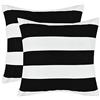 Alishomtll Set di 2 federe per cuscino, morbide e decorative, con chiusura lampo, per divano, camera da letto, 45 x 45 cm, colore: bianco e nero