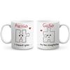 PHOTOCITY Set 2 tazze per innamorati, tazze bianche in ceramica personalizzabili - da 350ml da personalizzare Idea Regalo per San Valentino, Compleanno e Natale (I need you to be complete Puzzle)