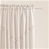 ROOM99 Chloe, tenda con nastro arricciato, 140 x 250 cm, larghezza x altezza, semitrasparente, tenda decorativa moderna, per soggiorno, camera da letto, crema chiara, 1 pezzo