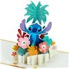 Hallmark Disney Lilo & Stitch, biglietto pop-up 3D per ogni occasione, punto con fiori hawaiani, compleanno, festa del papà, figlia, figlio, nipote, oro