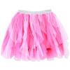 ANIMQUE Bebè Bambine Ragazze Gonna Strati Irregolare Colore Mini Gonna Tulle tutù Gonna Principessa Balletto Gonna con Elastico in Vita Moda, Roserot M