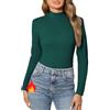 Aottori Maglia Termiche Donna Maniche Lunghe Lupetto Inverno Maglietta a Collo Alto Elegante Abbigliamento Termico Traspirante Albicocca M