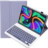 leleyo Custodia tastiera per tablet Lenovo Tab M11 da 11 pollici cover magnetica intelligente con tastiera bluetooth wireless rimovibile per Tab M11 2024 (Viola)