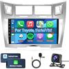 Hodozzy Android Autoradio per Toyota Yaris/Vizi 2005-2011 Radio Carplay Wireless Android Auto, Touchscreen Stereo 9 Pollici Autoradio GPS Wifi Bluetooth Hifi RDS Radio 2 Din Schermo per Toyota