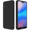 GiiYoon Cover per Huawei P20 Lite Custodia in Silicone, Custodia Antiurto Case Sottile in Silicone TPU con Strato Interno in Fibra e Protezione della Fotocamera, Nero