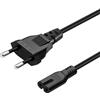 CABLEPELADO - Cavo alimentazione tipo C7, Euro 8, compatibile con Samsung, Toshiba, LG, Philips, Sharp, Sony, monitor, DVD, stampante, radio, Blu-ray, Playstation, Xbox, colore nero, 5 metri
