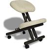cinius Sedia Ergonomica Nera con seduta color Naturale