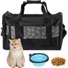 BYZESTY Trasportino Gatto Cane, Pieghevole Trasportino per Cani e Gatti, Borsa Trasportino per Gatti e Cani con Ciotola per Cani, 42 x 27 x 28 cm