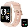 RUIMEN Smartwatch Donna Chiamate e Whatsapp Smart Watch con Saturimetro Contapassi Cardiofrequenzimetro Fitness Tracker Ciclo Mestruale Multisport Orologio Smart Android iOS Compatibile Rosa